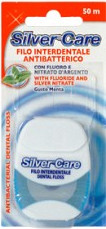 Зубная нить Silver Care антибактериальная, со фтором и нитратом серебра 50м